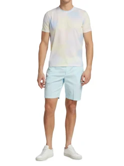 Saks Fifth Avenue Shorts|Slim Fit Cotton Blend Chino Shorts
