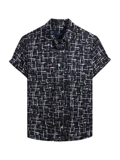 Tom Baine Polos|Slim Fit Cross Hatch Golf Shirt Black