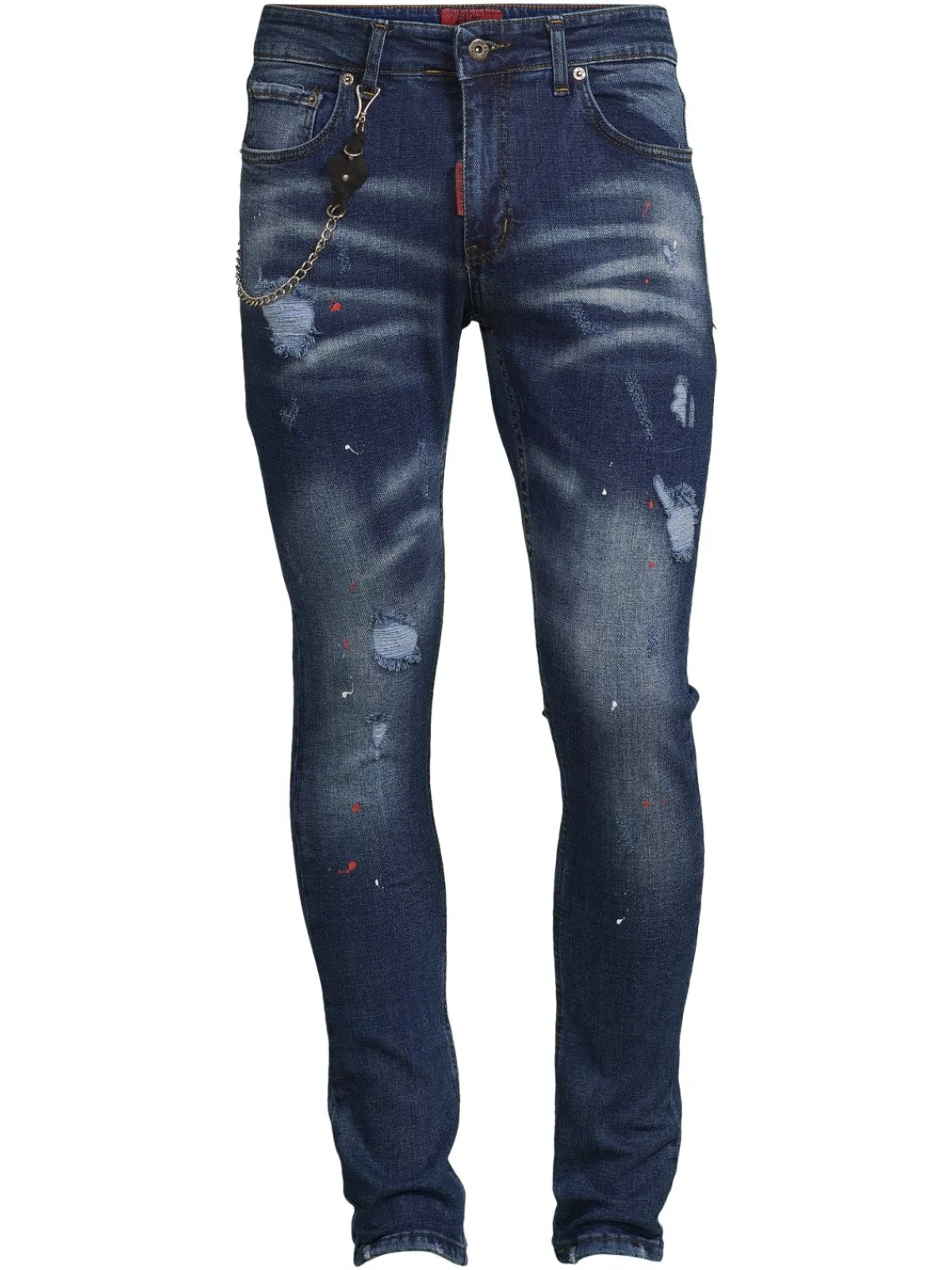 Elie Balleh Jeans|Slim Fit Distressed Jeans Indigo