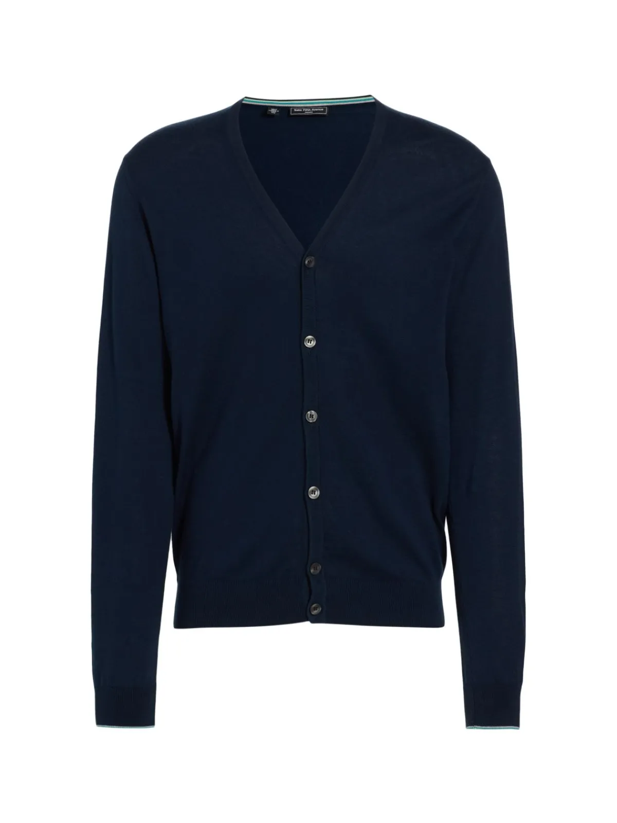 Saks Fifth Avenue Sweaters|Slim Fit Lightweight Cotton Cardigan Navy