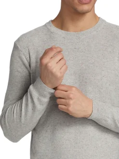 Saks Fifth Avenue Sweaters|Slim Fit Nep Crewneck Sweater Gull