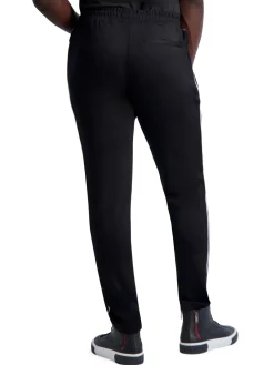 Karl Lagerfeld Paris Pants|Slim Fit Side Piping Track Pants Black