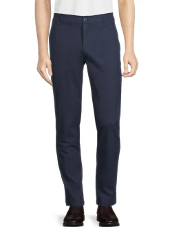 Ben Sherman Pants|Slim Fit Tonal Plaid Flat Front Pants
