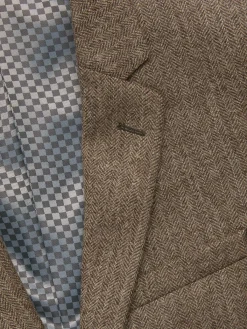 DOUGLAS & GRAHAME Blazers & Sportcoats|Slim Fit Twill Wool Blazer Brown
