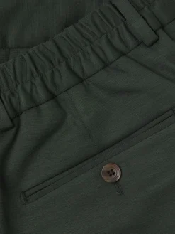 Jack Victor Pants|Slim-Fit Wool Blend Pants Olive