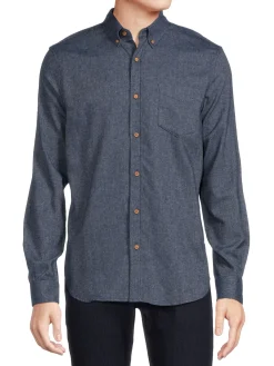 Ben Sherman Casual Button-Down Shirts|Slubbed Twill Shirt