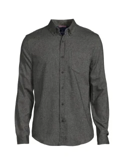Ben Sherman Casual Button-Down Shirts|Slubbed Twill Shirt