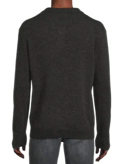 Slate & Stone Sweaters|Slubbed Wool Blend Polo Sweater Charcoal