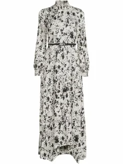 Women Donna Karan Smocked Tie Dye Midi Dress