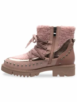 Lady Couture Snowball Studded Faux Shearling Boots