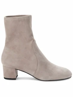 Stuart Weitzman Sofia Block Heel Suede Sock Boots