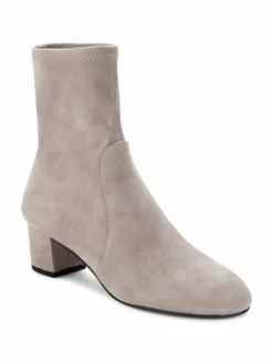 Stuart Weitzman Sofia Block Heel Suede Sock Boots