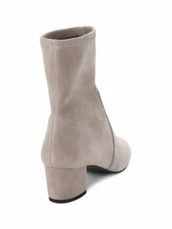 Stuart Weitzman Sofia Block Heel Suede Sock Boots