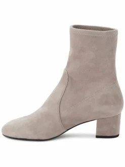 Stuart Weitzman Sofia Block Heel Suede Sock Boots
