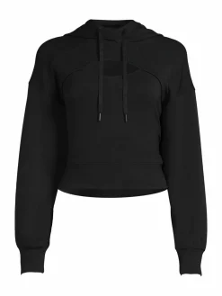 Women 90 Degree by Reflex Softlite Cutout Cropped Hoodie