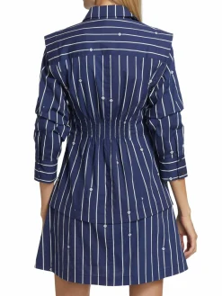 Women Derek Lam 10 Crosby Solana Striped Shirt Dress