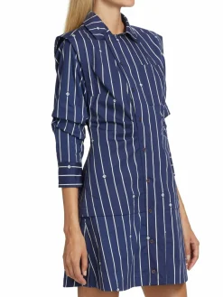 Women Derek Lam 10 Crosby Solana Striped Shirt Dress