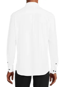 Bertigo Casual Button-Down Shirts|Solid Button Down Shirt White