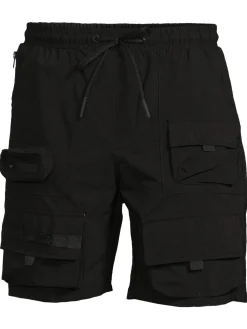 American Stitch Shorts|Solid Cargo Shorts Black