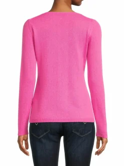Women Sofia Cashmere Solid Cashmere Knit Sweater