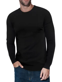 X Ray Sweaters|Solid Crewneck Sweater Black