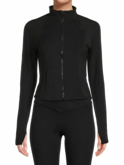 Women Yogalicious Solid Cropped Jacket
