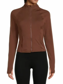 Women Yogalicious Solid Cropped Jacket