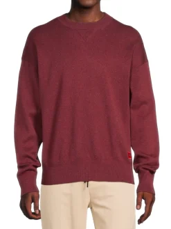 HUGO Sweaters|Solid Dropped Shoulder Sweater Burgundy