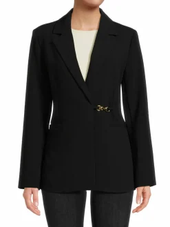 Women Ellen Tracy Solid Mid Blazer