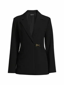 Women Ellen Tracy Solid Mid Blazer