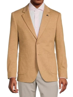 Tom Baine Blazers & Sportcoats|Solid Notch Lapel Sportcoat Sand