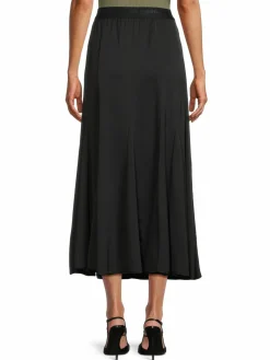 Women Karl Lagerfeld Paris Solid Pleated Midi Skirt