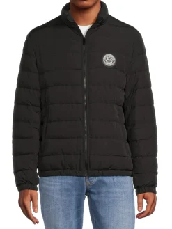 Versace Coats & Jackets|Solid Puffer Down Jacket Black
