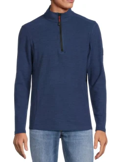 Avalanche Sweatshirts & Hoodies|Solid Pullover Blue Inigo