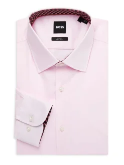 BOSS Dress Shirts|Solid Slim Fit Dress Shirt Light Pink