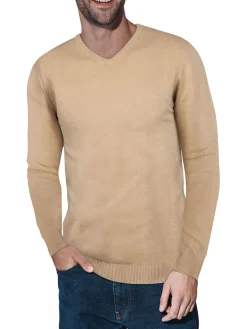 X Ray Sweaters|Solid Sweater Tan