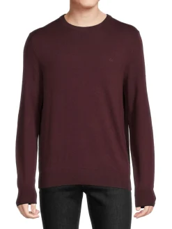 Calvin Klein Sweaters|Solid Sweater Tawny Port Red