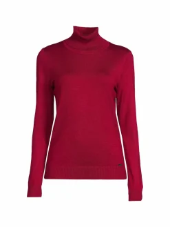 Women Calvin Klein Solid Turtleneck Sweater