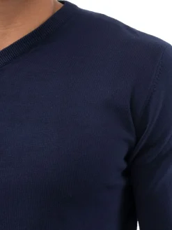 X Ray Sweaters|Solid V Neck Sweater Navy