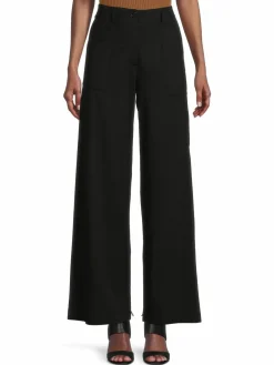 Women Max Studio Solid Wide Leg Pants