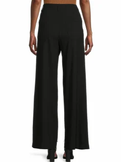 Women Max Studio Solid Wide Leg Pants