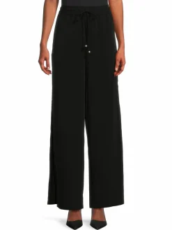 Women Karl Lagerfeld Paris Solid Wide Leg Pants