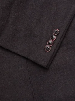 Samuelsohn Blazers & Sportcoats|Solid Wool Blend Blazer Burgundy
