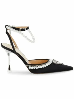 Mach & Mach Sophie Embellished Satin Pumps