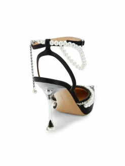 Mach & Mach Sophie Embellished Satin Pumps