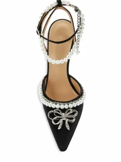 Mach & Mach Sophie Embellished Satin Pumps