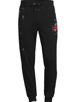 Cult Of Individuality Pants|Splatter Paint Joggers Black