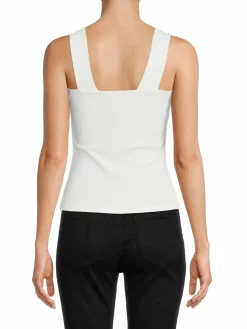 Women Renee C. Squareneck Ribbed Shell Sweater