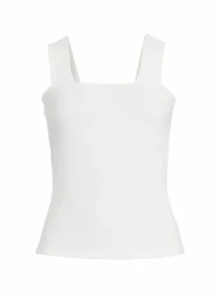 Women Renee C. Squareneck Ribbed Shell Sweater