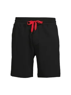 BOSS Loungewear, Sleepwear & Robes|Stacked Logo Drawstring Shorts Black